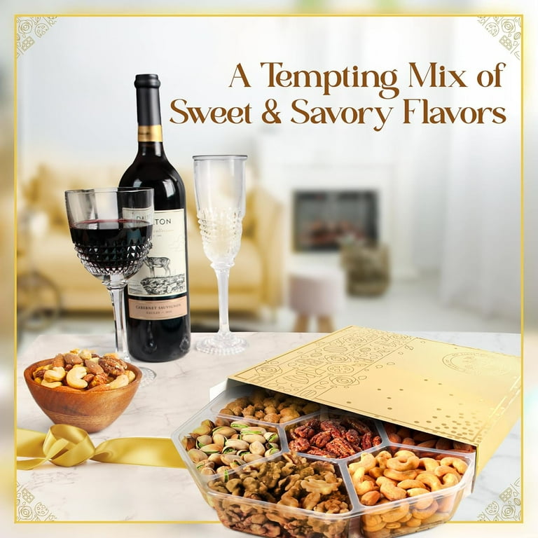 Gourmet Nut Gift Tray - 10" Assorted Fresh Roasted Nuts, Over 2 Lbs, Kosher, Holiday & Corporate Gift