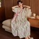 thumbnail image 1 of Novedad de verano, ropa de dormir para mujer con almohadilla fija en el pecho, Kimono de algodón con Nudo de mariposa, ropa informal holgada para el hogar, camisón, 1 of 5