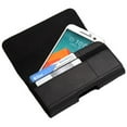 thumbnail image 3 of BLACK Universal [5.74" x 3.05" x 0.55"] Horizontal Leather Carrying Holster Pouch Wallet Case with ID, Credit Card Slot & Belt Clip For GOOGLE / COOLPAD / ACER / BLU / BLACKBERRY / AMAZON Phones, 3 of 6