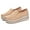 Apricot, variant on Woobling Women Dress Shoe Comfort Loafers Slip On Wedge Loafer Lightweight Walking Shoes Work Wedges Apricot 6