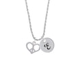thumbnail image 2 of Delight Jewelry Silvertone Heart Peace Sign Silvertone Script Initial Disc - E - Charm Necklace, 20"+3", 2 of 4