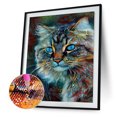 thumbnail image 2 of Taladro de pintura de diamante Leah Roche s Cat DIY Kits Full Square Home Wall Decor Hugtrwg Para estrenar, 2 of 9