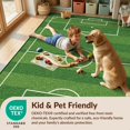 thumbnail image 4 of Design&I 5'x7' Washable Area Rug Soccer Field Print Penalty Detail Arc Border Door Center Goal for Dining Room, Under Table, Home Office, Snag-Free, Skid-Resistant, 4 of 7