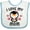White and Blue, variant on Inktastic I Love My Mom with Cute Penguin and Hearts Girls Baby Bib