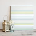 Blue Yellow Line Abstract Stripes Canvas Artwork Painting Art, Modern ...