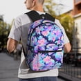 thumbnail image 6 of Fuzoiu pinkk flower crystal Skull Print School Backpack for Teens,Large Bookbag,Lightweight Laptop Bag for Travel, Work, School & Outdoor Adventures, 6 of 6