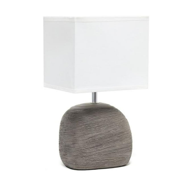 Simple Designs LT1115-BWN Lampe de Table en Céramique Bedrock, Marron