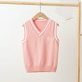 thumbnail image 2 of Vividxx Toddler Boys Girls Lattic Prints Warm Knitted Sweater Sleeveless Tops Knitwear Pullover Vest O-Neck Fashionable Sweater, 2 of 3