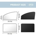 thumbnail image 3 of Car Side Window Sun Shades,4 Pcs Front and Rear Windshield Curtains,Car Privacy Shades,Topboutique Back Seat Window Shades with Magnetic Protection,Universal Car Accessories,Black+Silver, 3 of 7