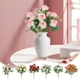 thumbnail image 1 of Ramo De Rosas De Policarbonato 1 unidad de mini rosas de plástico color caqui,ramo de flores artificiales de seda para decoración nupcial y arreglos del hogar. Rkxzt, 1 of 8