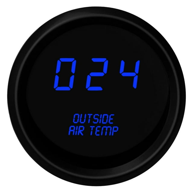 Intellitronix - 2-1/16" LED Digital Outside Air Temperature Gauge, Blue, 0-250 F