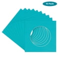 thumbnail image 2 of Aquamarine Acid Free 7x7 Cirlce Picture Frame Mat with White Core Bevel Cut for 5x5 Pictures - Fits, 2 of 3