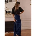 thumbnail image 4 of Women's Casual Polka Dot A-Line Maxi Skirt, Made Of Non-Stretch Woven Fabric, Suitable For Everyday Wear Black Spring, 4 of 9