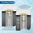 thumbnail image 3 of Hibbent Upgraded 3 in 1 Bathroom Sink Drain Strainer, Universal Pop Up Stopper with Removable Stainless Steel Filter Basket Hair Catcher, Sink Plug for 1.1''~2.36'' Basin, Brass Bullet Core, Chrome, 3 of 10