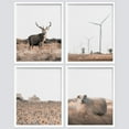 thumbnail image 2 of PixonSign Framed Wall Art Country Deer & Antelope Prints, Set of 4 Southwest Desert Animals Landscape Wall Decors, Nature Wall Décor, Adhesive Canvas Poster, Modern Home Artwork - 8"x10" White, 2 of 5