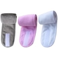 thumbnail image 1 of WORGEOUS 3pcs diadema de baño absorbente de sudor pegajoso aros para el cabello suave accesorios para el cabello para lavar la cara (negro + gris + rosa), 1 of 8