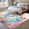 thumbnail image 4 of Watercolor Jellyfish Large Area Rugs 5x8 ft Summer Ocean Seaweed Coral Coastal Washable Rug Non Slip Indoor Carpet Absorbent Floor Mat for Living Room Bedroom Dining Room, 4 of 9