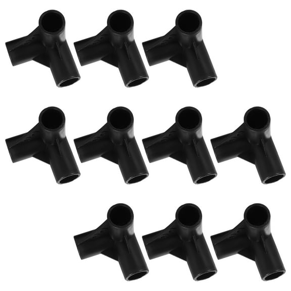 Black Plastic Tube Connectors for Gardening Grape Trellis Sunscreen Shed 10PCS 20mm