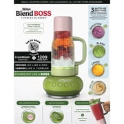 Ninja BlendBOSS 26-Oz Personal Blender, for Smoothies & Frozen Drinks, Travel Tumbler with LeakProof Lid and Chug Spout, Auto-iQ Technology, 1200PW, DB301GN Watermelon Bubblegum
