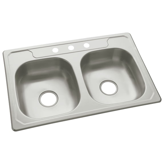 Sterling 14633-3-NA Middleton 33-inch by 22-inch Top-mount Double Equal Bowl ...