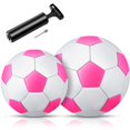 thumbnail image 1 of Pelotas de fútbol Deekin, 2 unidades con bomba, tamaños 2 y 3, rosa y blanco, 1 of 7