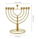 thumbnail image 4 of ColoMX Candelabro de menorá de Janucá: candelabro tradicional de Janucá de 9 brazos, candelabro de pilar de aleación retro para Shabat judío., 4 of 7