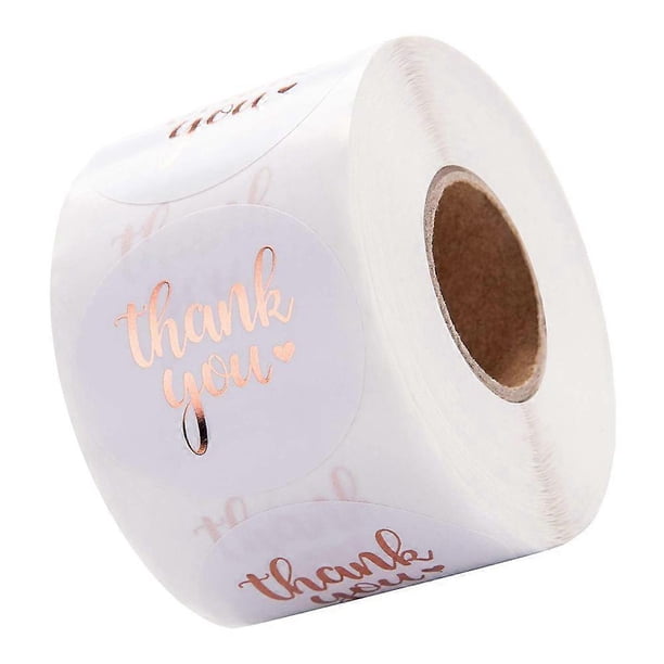 Thank You Stickers Roll Decorative Labels for Packing, Scrapbooks, Parties & Business Use