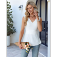 thumbnail image 5 of Women'S Summer Tank Tops Dressy Casual Blouses Business Work Outfits Sleeveless Peplum Shirts White S, 5 of 7