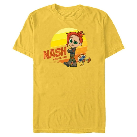 Star Wars Young Jedi Adventures Nash Durango & RJ-83 Sun - Short Sleeve Blended T-Shirt for Adults - Customized-Yellow