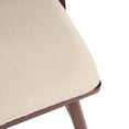 thumbnail image 4 of Christopher Knight Home Set of 2 Wooden Armless Counter Stools with Beige Upholstery, Dark Walnut, 4 of 11