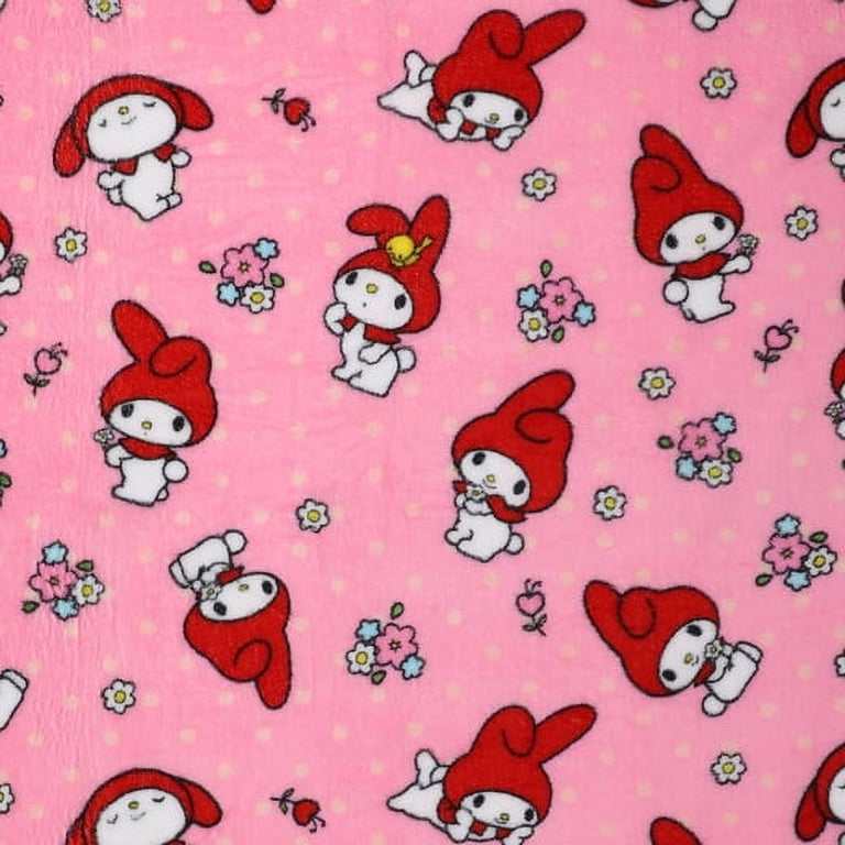 【MY MELODY】【接触冷感】総柄ロングパンツ　レッド Sanrio My Melody 40x50 Inch Plush Silk Touch Throw Blanket