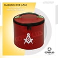 thumbnail image 5 of Core Plus Group Hand Embroidery Square, Compass & G Rhinestone Fez Case, Deluxe Masonic Fez Cap Case, Imitation Leather, Hat/Cap Storage Box, Display Box for Masonic & Eastern Star Fez Hats, 5 of 5