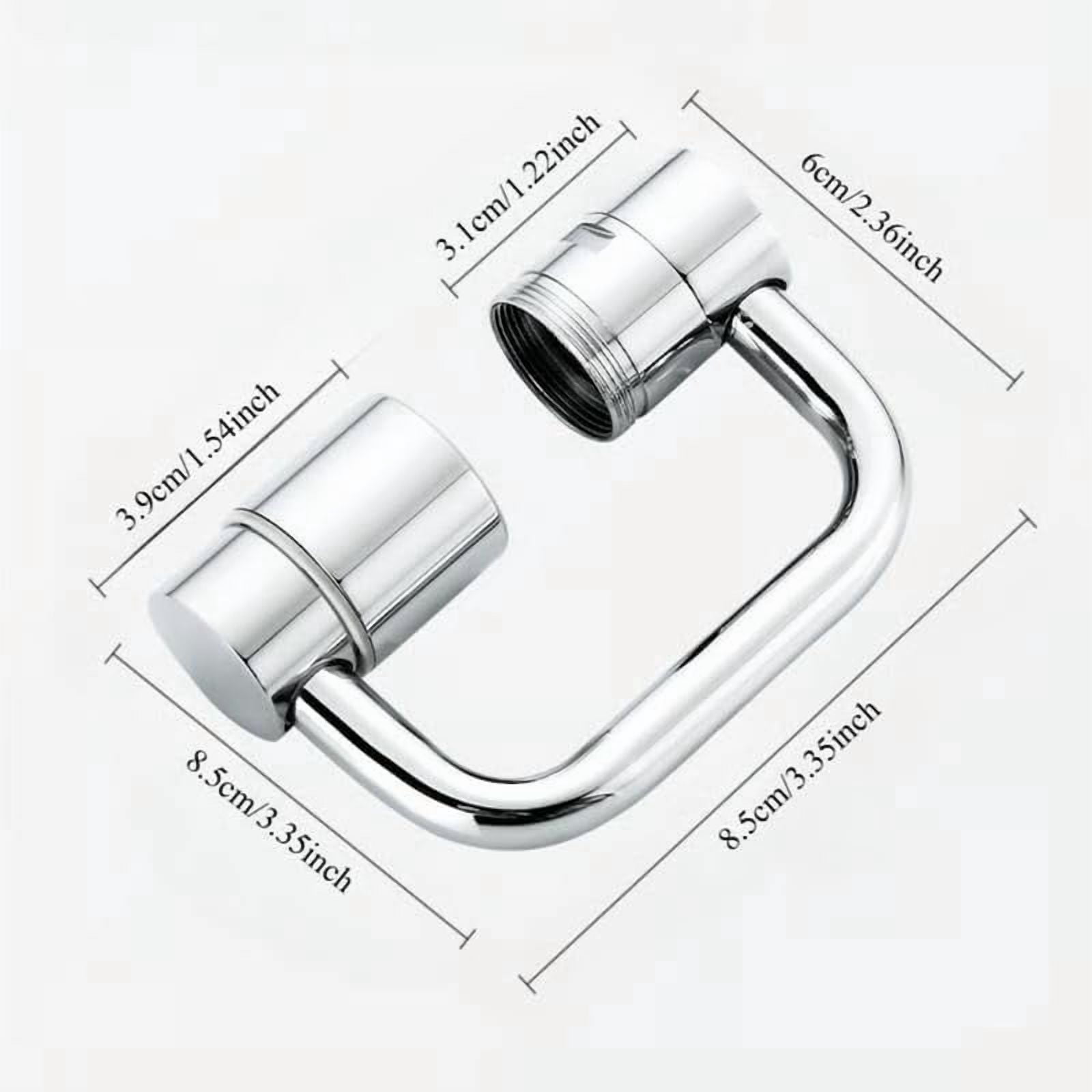FlexiFlow 1080° Rotating Faucet Extender. 1440° Rotatable Faucet Aerator Extension, Rotatable Faucet Extension forBathroom Sink, Kitchen Bathroom Sink Sprayer Attachment with 2 Model (1pc)
