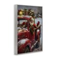 thumbnail image 4 of Stupell Industries Santa Waving Hello Holiday Painting Gray Framed Art Prints Wall Art, 20 x 30, 4 of 10