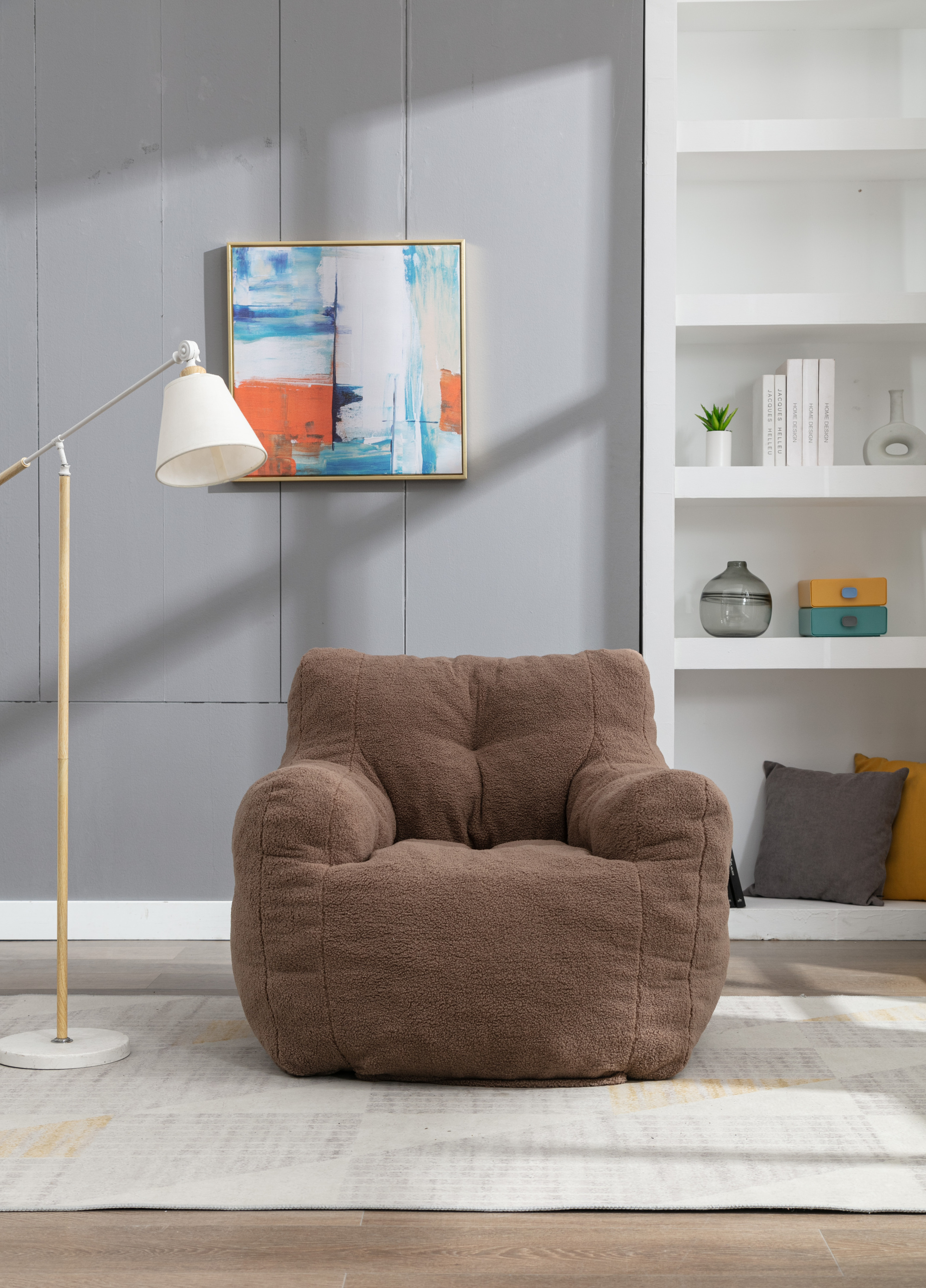 BAJYOJI Adult and Kids Bean Bag Chair, Tufted Soft Foam Jumbo Bean Bag