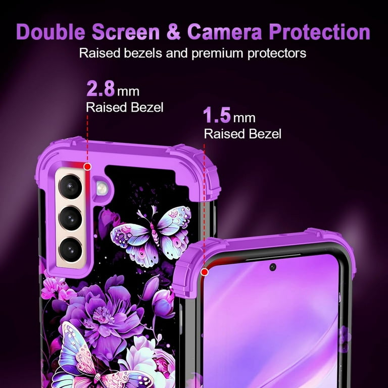 for Galaxy S21 Plus Case,Glow in The Dark Three Layer Heavy Duty
