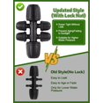 thumbnail image 2 of Locked Barbed Tee Connectors /\uD to /\uD Drip Irrigation Fittings Kit /mm to /mm Tube Lock Female Connector Way Barbed Lock Irrigation Parts for Watering System, 2 of 7