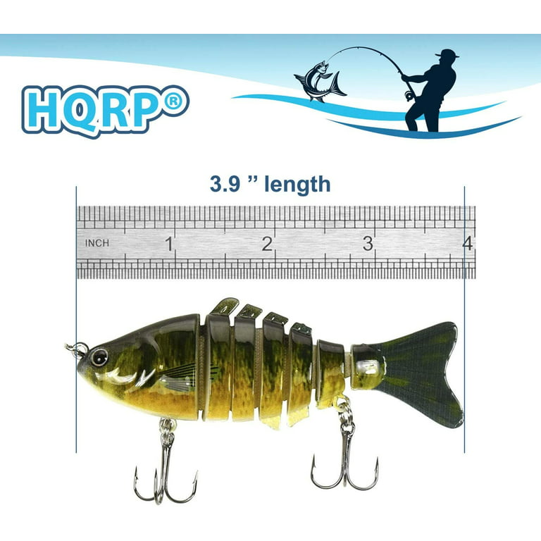 HQRP Fishing Lures Freshwater Lakes River Saltwater Sea Ocean Fish Baits Tackle for Bass Bluegill Bream