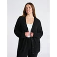 thumbnail image 2 of Joyspun Women's Fuzzy Front Pocket Cardigan, Sizes XS-3X, 2 of 5