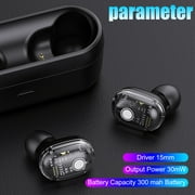 True Wireless Earbuds EEEkit Bluetooth 5.0 Headphones in-Ear TWS Mini Headset for Sports
