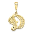 thumbnail image 1 of 10k Yellow Gold Dainty Letter D Initial Name Monogram Necklace Charm Pendant, 1 of 7