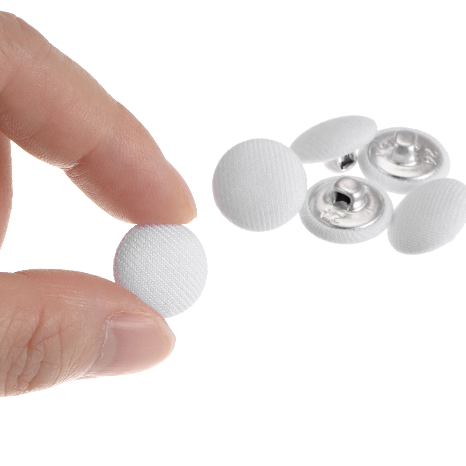 Unique Bargains Metal Shank Sewing Buttons Creamy White 0.59"