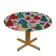 thumbnail image 3 of PIKWEEK  Christmas Tree Fitted Round Tablecloth with Elastic Edge Waterproof Table Cover Christmas Table Cloths Modern Tables Decoration for Dining Table,Picnic,Party, 3 of 7