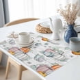 thumbnail image 2 of Orange Fall Thanksgiving Pumpkin Placemat of 1 PC, Vintage White Wood Textured Table Mats Washable Heat-Insulation Non-Slip Place Mats for Kitchen Dinner Table Indoor Outdoor Decor,13x19 Inch, 2 of 9