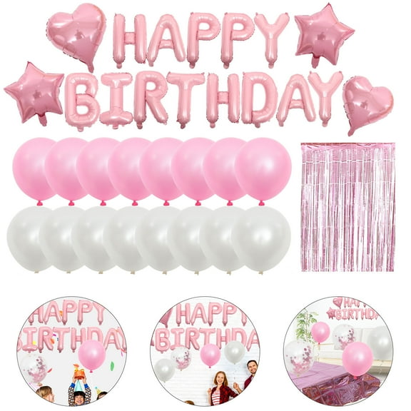 Hytrove Party Balloons Decoration Pink Latex 1 Set 12 Inch
