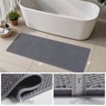 thumbnail image 4 of SIXHOME Bathroom Rugs Non Slip Bath Mat Chenille Soft Absorbent Quick Dry Bath Rugs for Bathroom Floor with Rubber Backing Machine Washable Bathmat Boho Bathroom Decor 24"x59" Dark Gray, 4 of 8