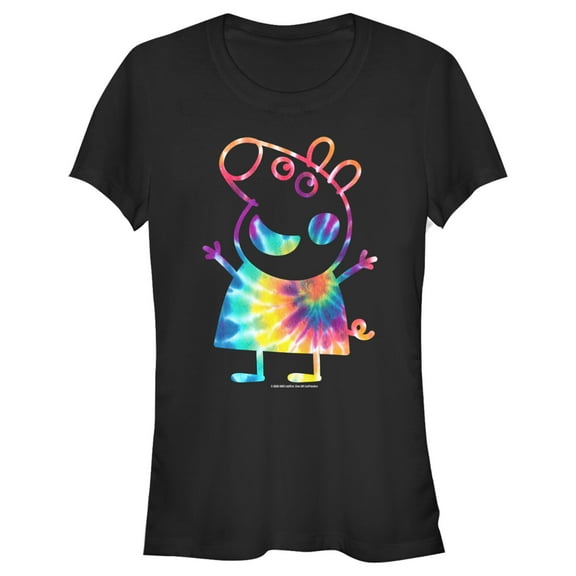 Junior's Peppa Pig Tie-Dye Peppa Graphic T-Shirt