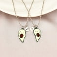 thumbnail image 5 of best friend Friendship Necklaces for Friend Women Girls Christmas Birthday Gifts for best friend Necklace Avocado best friend Necklaces for 2 Matching Heart Pendant Necklace for Friends Women Females, 5 of 5