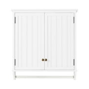 Alaterre Dover 27"W x 29"H Wall Mounted Bathroom Storage Cabinet with 2 Doors and Towel Rod