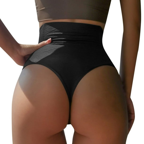 Aayomet Women's Plus Size Panties Striped Tangas No Show Bikini Custom  Thongs Women Underwear Panties Cotton Thong (Black, S) 